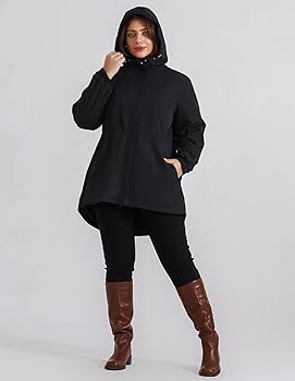 Hanna Amazon.com: Hanna Nikole Women's Long Rain Jacket Plus Size